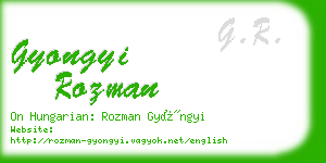 gyongyi rozman business card